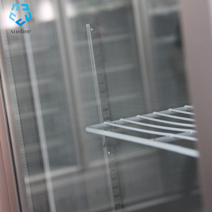 Congelador de acero inoxidable 8 del chaquetón de la puerta de cristal comercial de la capacidad grande de la puerta doble