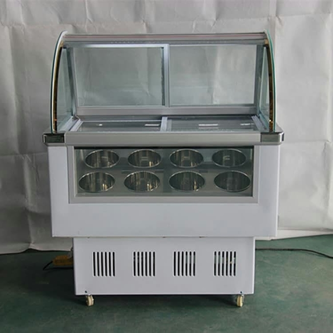 Congelador de enfriamiento directo 1 del gabinete de exhibición de la refrigeración del helado del estilo de Haagen-dazs
