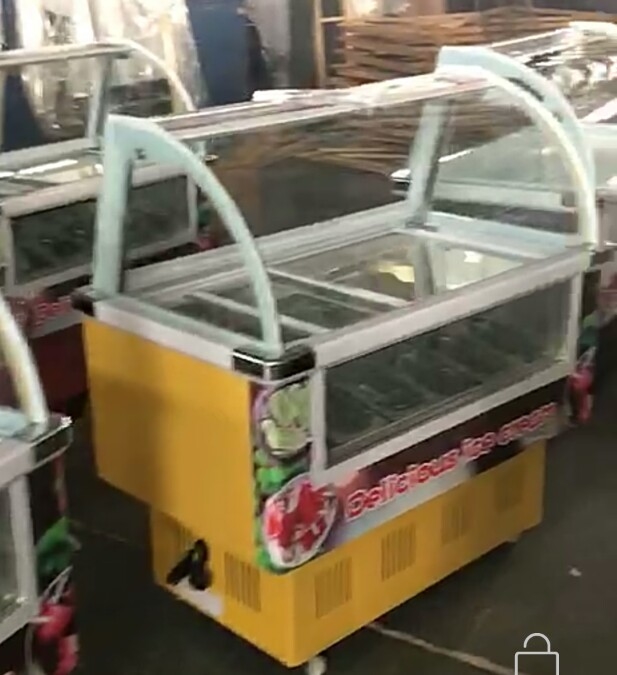 Congelador de enfriamiento directo 5 del gabinete de exhibición de la refrigeración del helado del estilo de Haagen-dazs