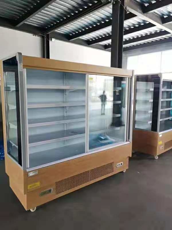 Exhibición vegetal de la preservación de la tienda de la tienda de la fruta del supermercado comercial con el gabinete 1 de la cortina de puerta