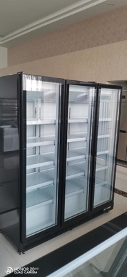 R134a Glass Door Upright Freezer, Air Cooling Glass Door Upright Freezer