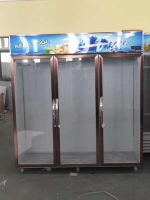 Air Cooling 3 Glass Door Display Freezer Supermarket